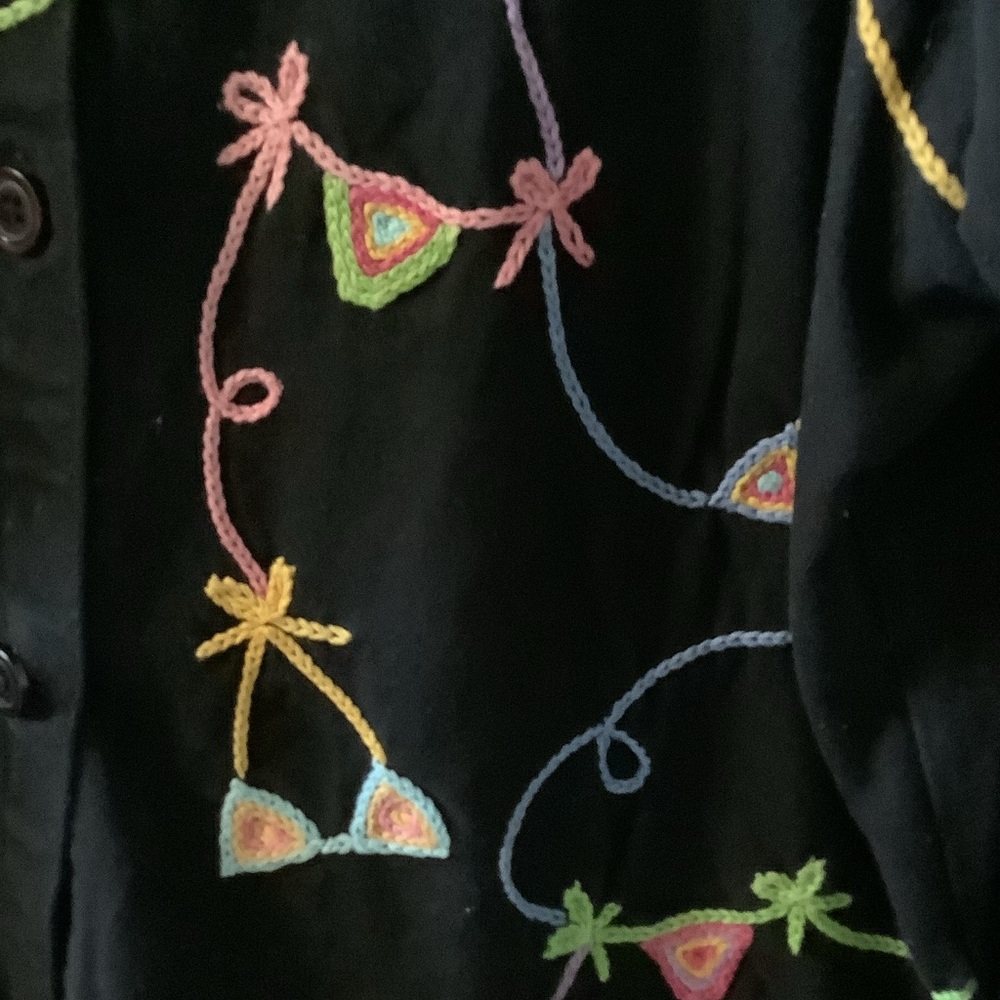 Michael Simon Black Jacket, Full Button With Biki… - image 5